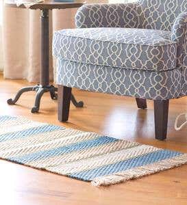 Jute Rug, Handwoven Striped Design, 2' x 4' - GR