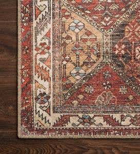 Oxford Hexagon Polyester Rug, 7'6" x 9'6" - Spice