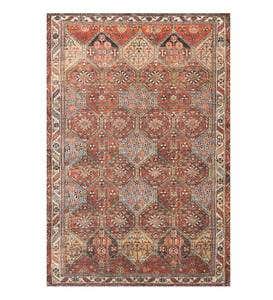 Oxford Hexagon Polyester Rug, 7'6" x 9'6" - Spice