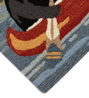 Indoor/Outdoor Synthetic Blend Are We Bear Yet Rug, 24" x 36"