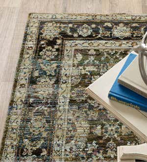 Ashland Evening Synthetic Blend Indoor Border Rug