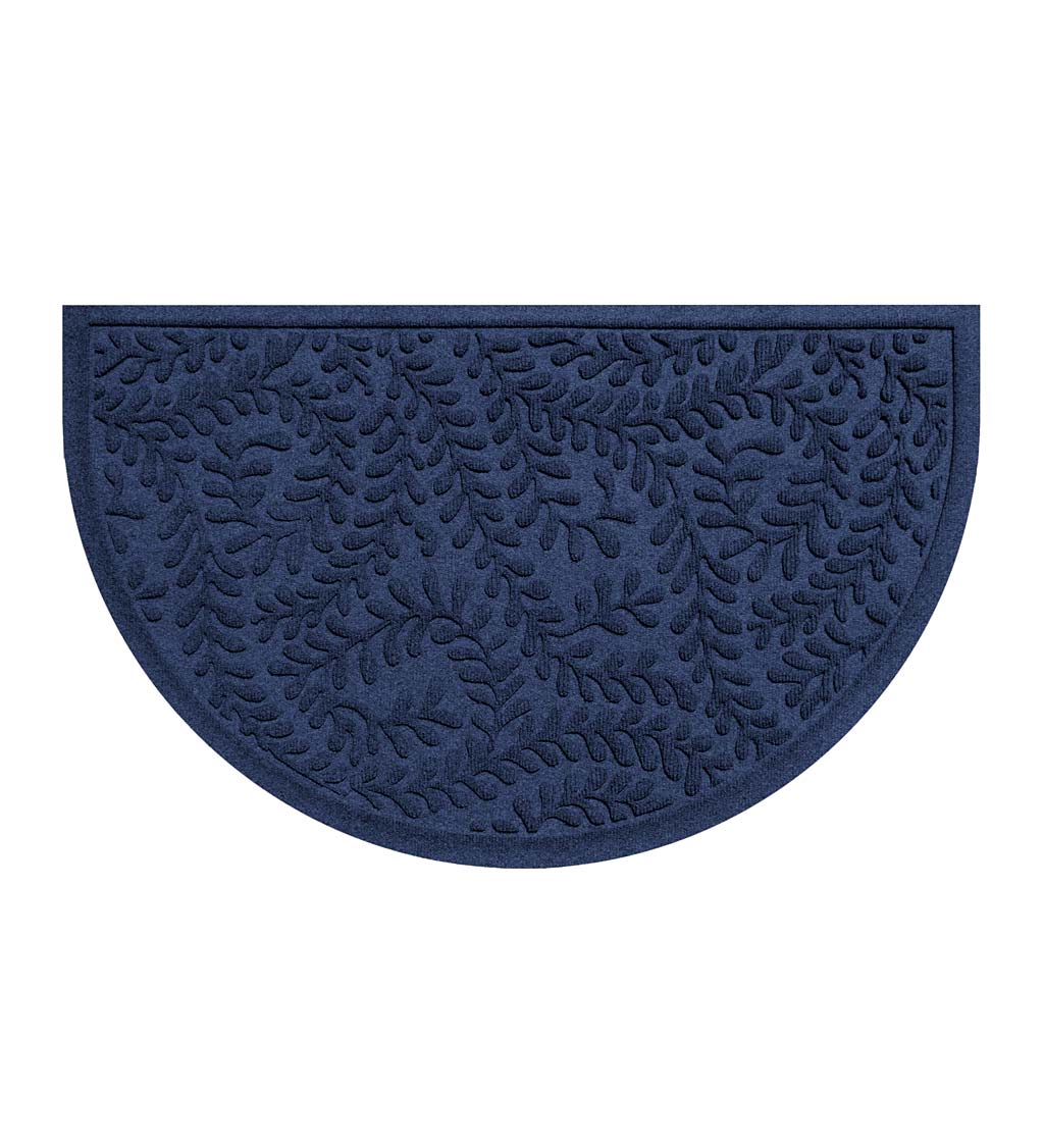 34”W x 51-1/2”L Large Leaves Waterhog Doormat - Blue