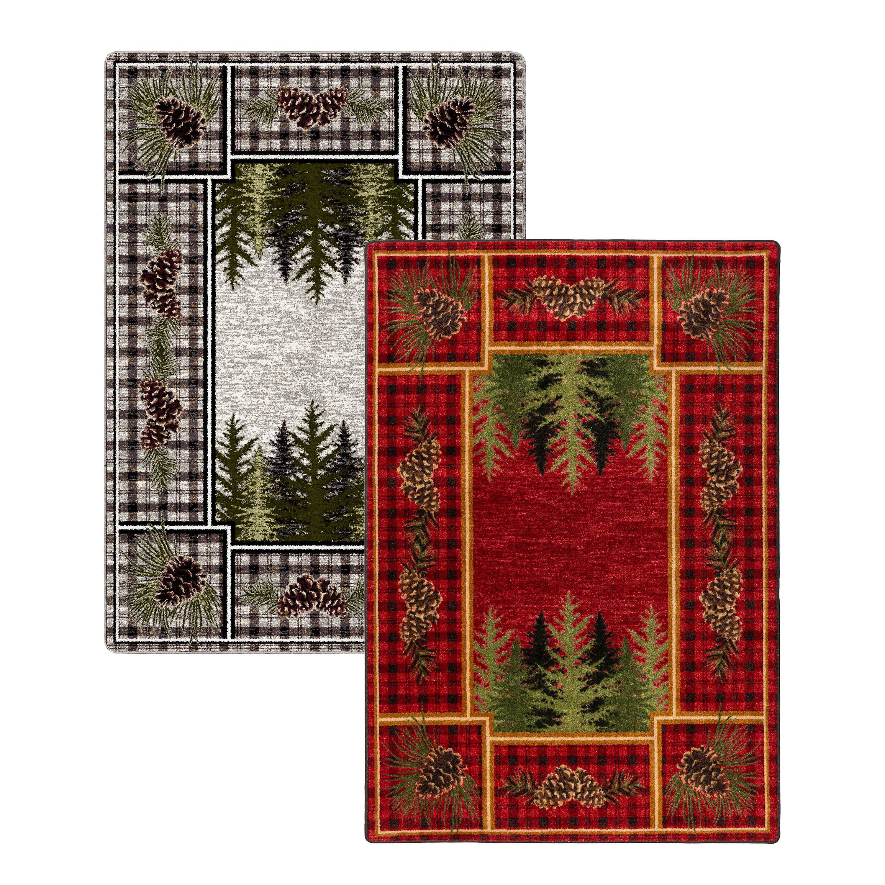 Pine Cone Valley Plaid EnduraStran Area Rug