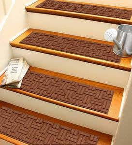 Waterhog Basket Weave Stair Treads, Set of 4