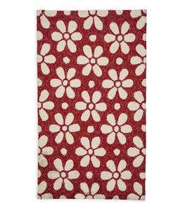 Daisy Chain Indoor/Outdoor Rug, 24”x 42” - Red