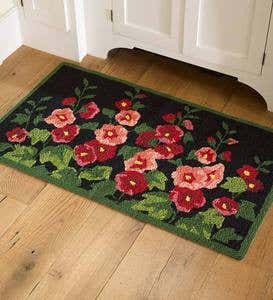 Indoor/Outdoor Hollyhock Hooked Accent Rug