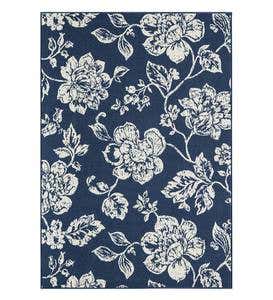 Garden Toile Indoor/Outdoor Rug, 3'11”x 5'7” - Orange