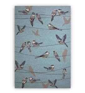 Birds on a Wire Rug, 7'6"dia.