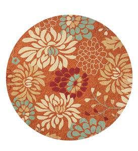 Floral Silhouette Rug, 7'6"dia.