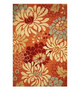 Floral Silhouette Indoor/Outdoor Area Rug