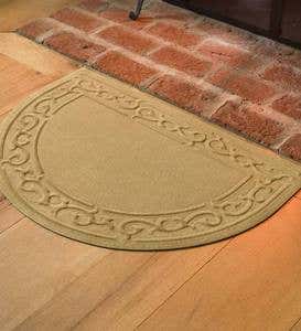 Low-Profile Microfiber Half Round Rug