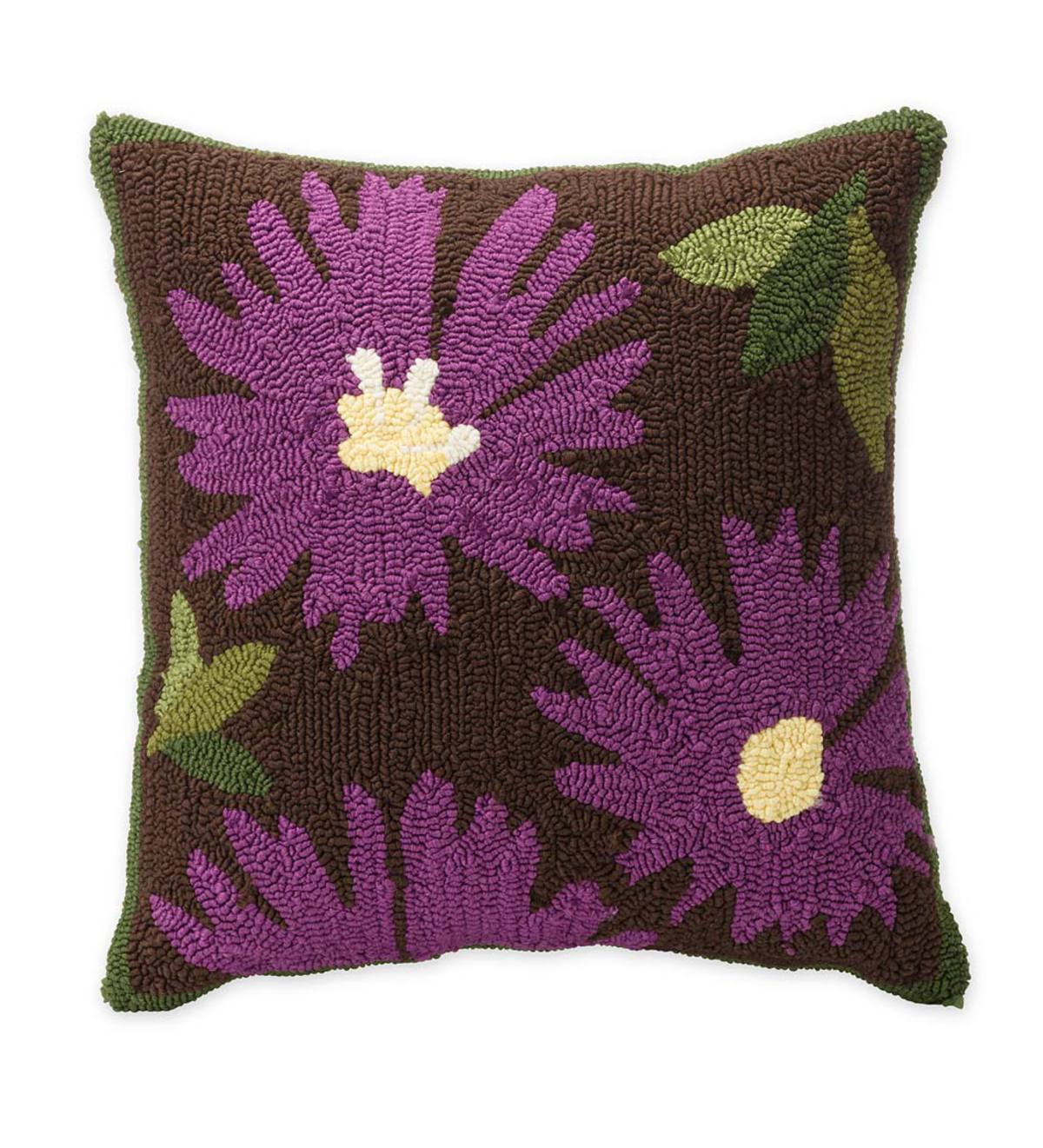 Indoor/Outdoor Aster Flower Throw Pillow