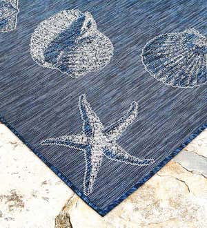 Indoor/Outdoor Textured Shells Polypropylene Rug