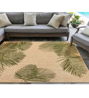 Indoor/Outdoor Textured Palms Polypropylene Rug, 6'6" x 9'4"
