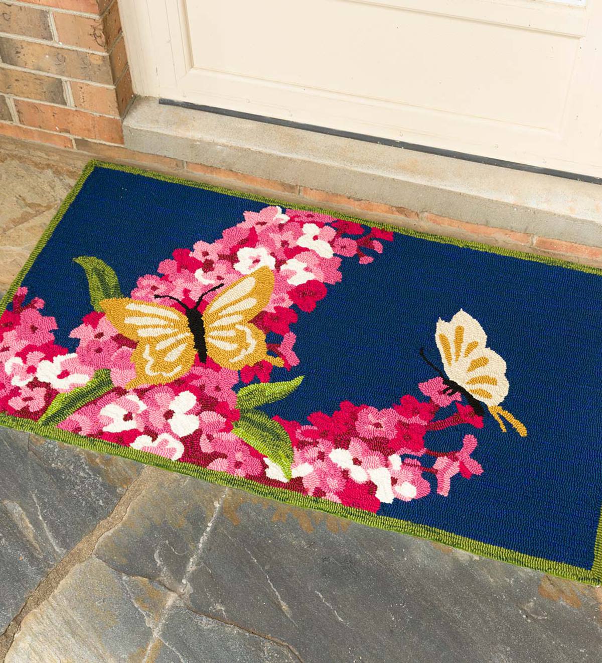 Butterflies and Lilac Indoor/Outdoor Accent Rug