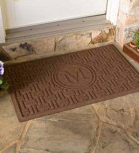 Waterhog Single Initial Basket Weave Doormat