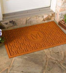 Waterhog Single Initial Basket Weave Doormat