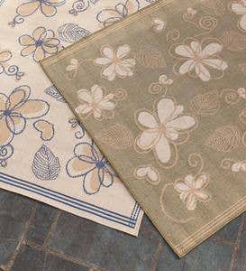 Whimsy Floral Indoor/Outdoor Polypropylene Rug, 4'10"x 7'6"