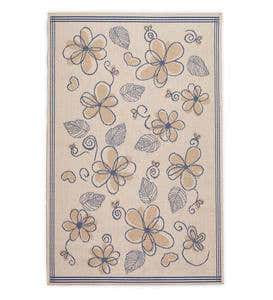 Whimsy Floral Indoor/Outdoor Polypropylene Rug, 7'10”sq.