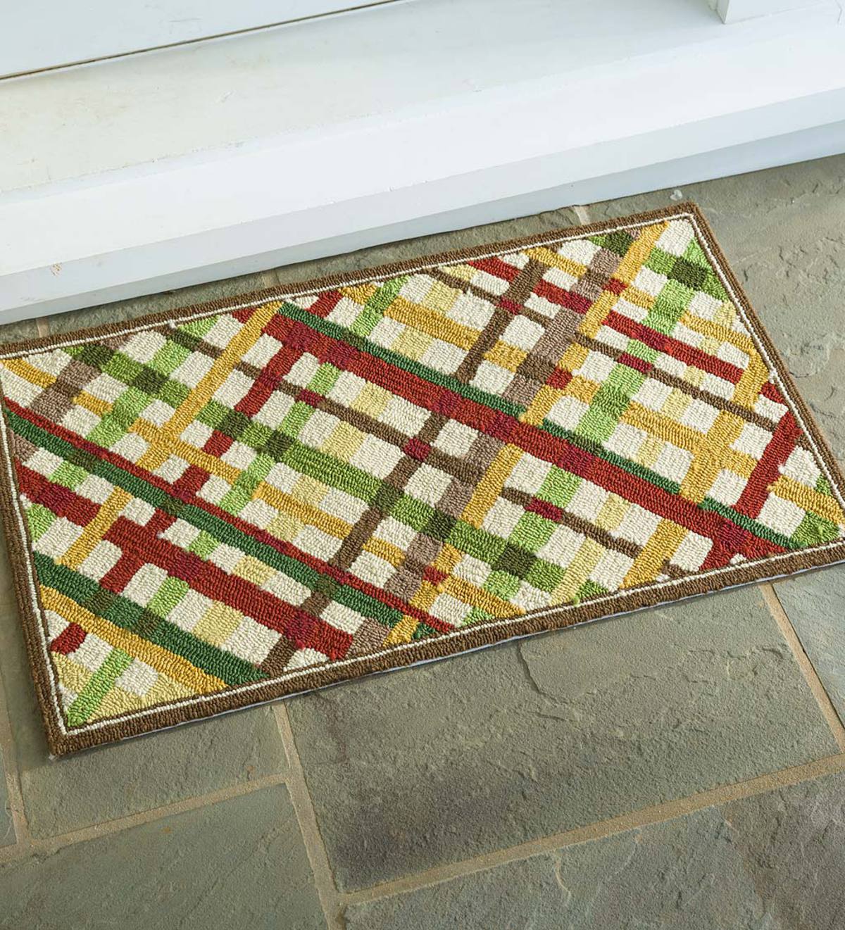 Fall Plaid Indoor/Outdoor Accent Rug