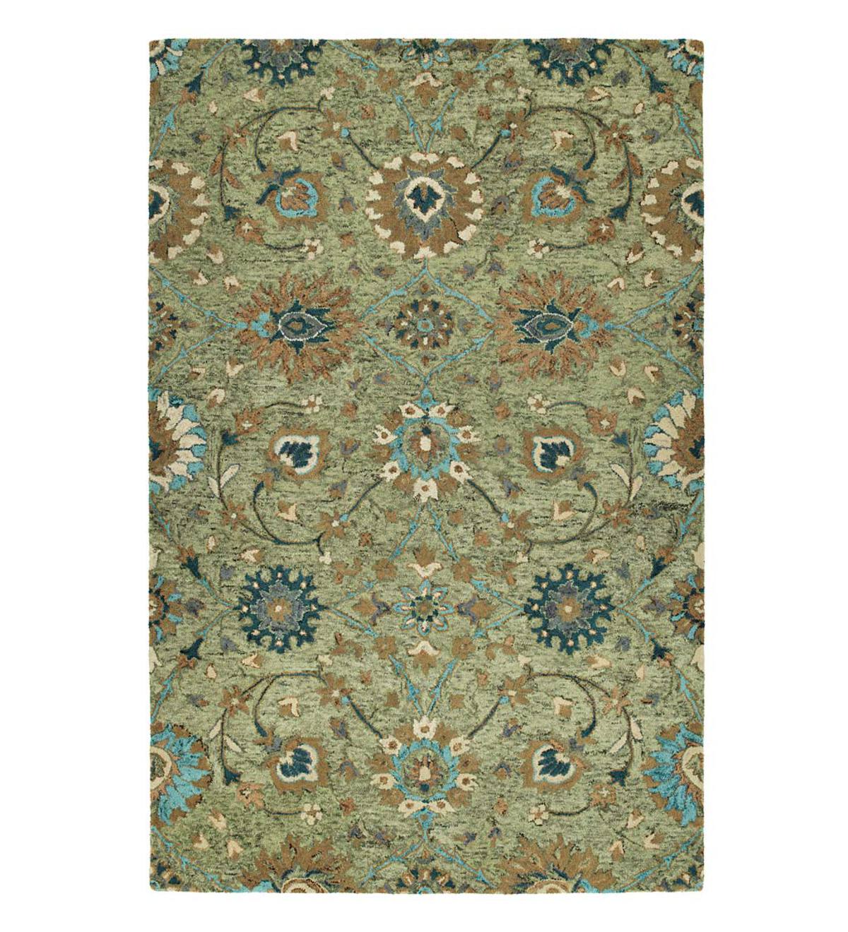 Carmona Sage Wool Rug, 5' x 7'9"