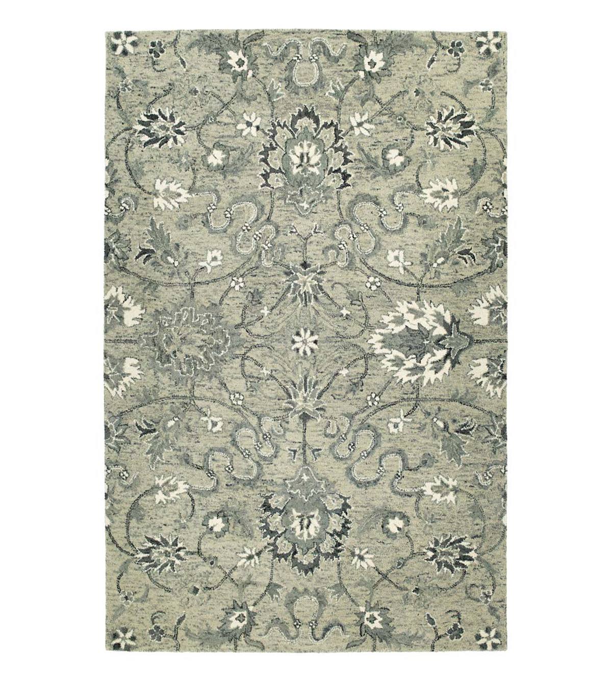 Carmona Gray Wool Rug, 4' x 6'