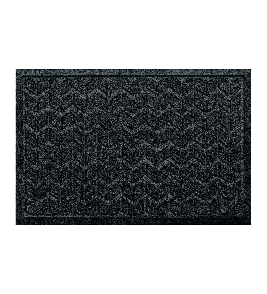 Washable Doormat Rug | Fade-Resistant | Winter Woods Monogram Doormat | Ruggable