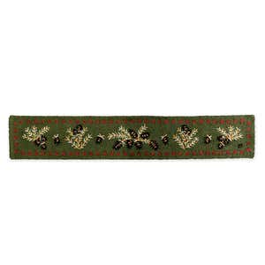 Pine Cone Hand-Hooked Wool Hearth Runner, 1' x 6'