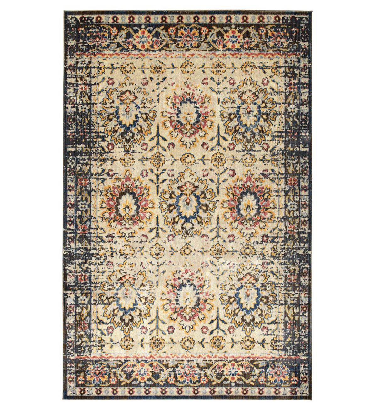 Siena Floral Area Rug, 1'10"x 3' - Ivory