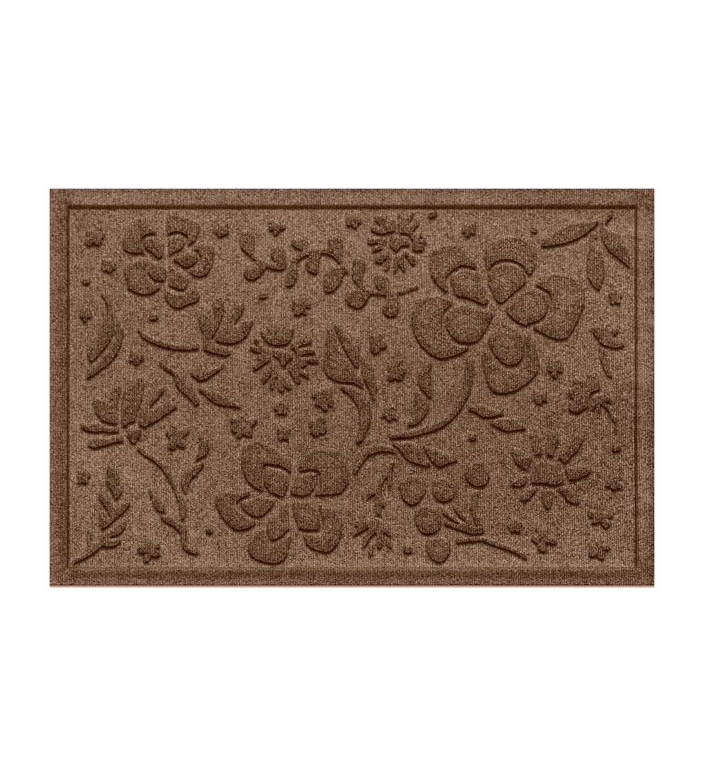 Waterhog Indoor/Outdoor Floral Doormat, 2' x 3' - Brown