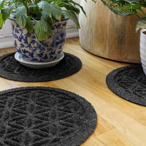 Waterhog 12" Flower of Life Plant Trivets, Set of 2