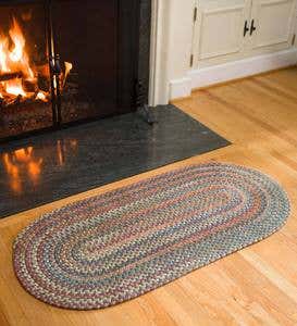 Braided Wool Oval Hearth Rug