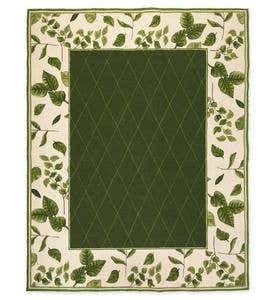 Indoor/Outdoor Green Leaves Rug, 8' x 10'