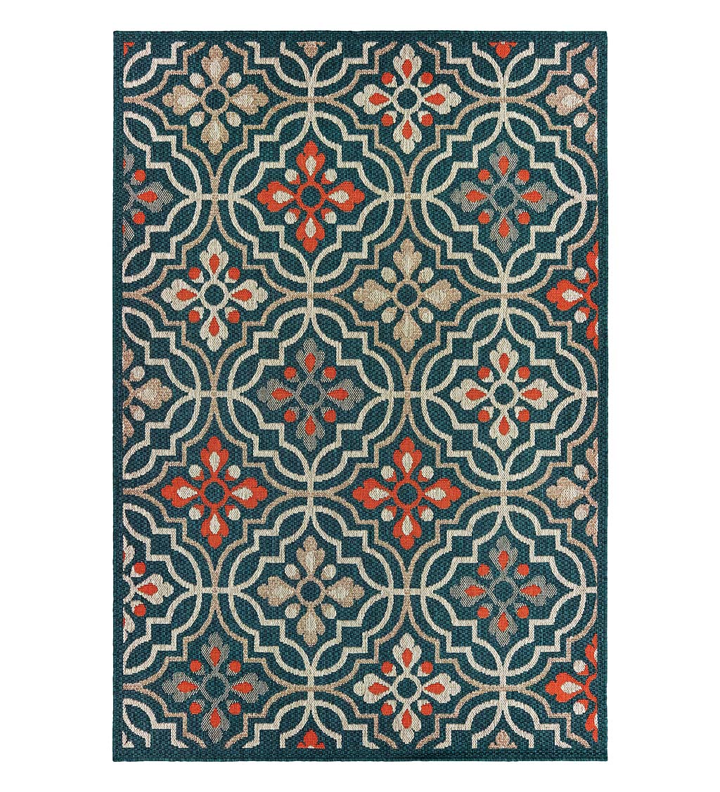 Cambridge Tilework Indoor/Outdoor Rug, 6'7" x 9'2"