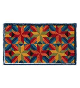 Indoor/Outdoor Ansley Star Hooked Accent Rug