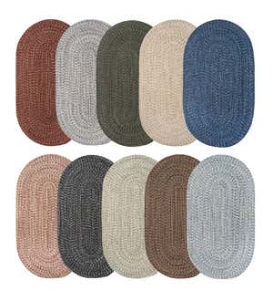 Indoor/Outdoor Oval Pine Creek Braided Polypropylene Rug, 3' x 5'