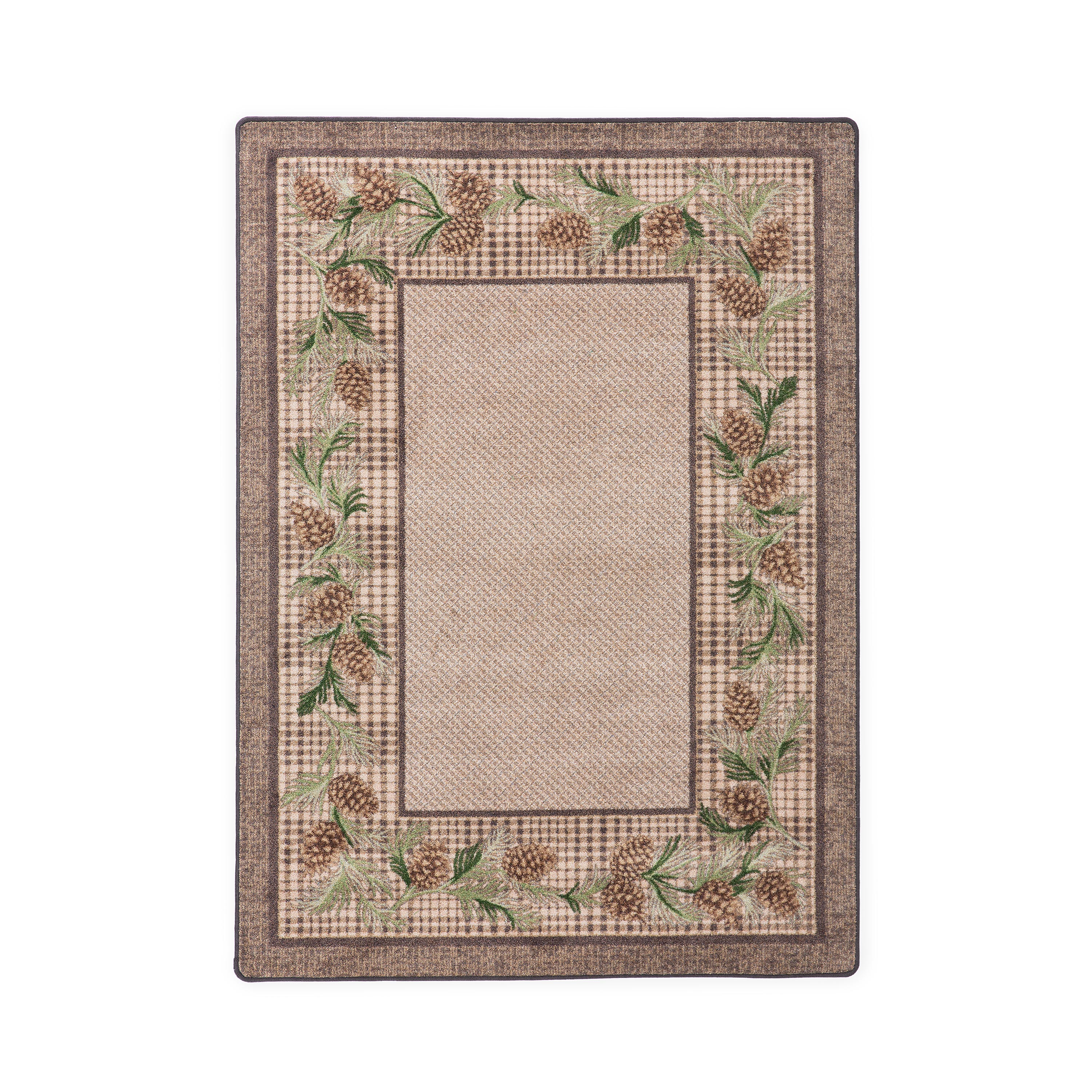 Sweetwater Pine Plaid EnduraStran Area Rug, 2'1" x 7'8" Runner - Natural