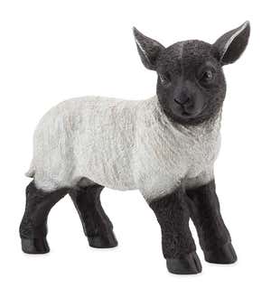 Standing Suffolk Sheep Resin Garden Statue