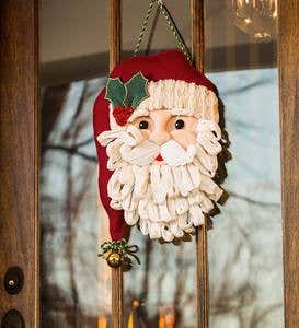 Plush Santa Door Decor Hanging Holiday Accent