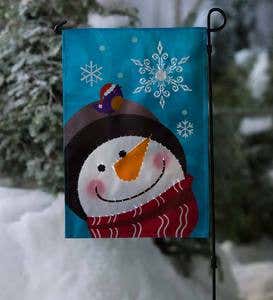 Lighted Musical Holiday Garden Flag with Stand