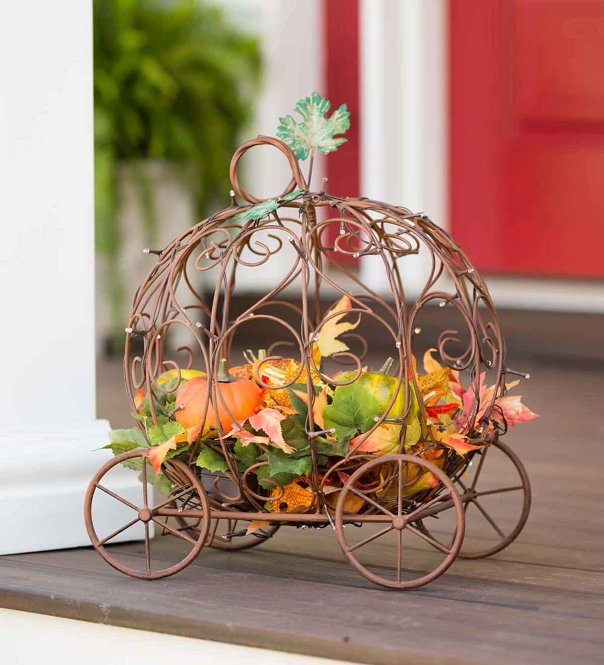 Lighted Pumpkin Carriage