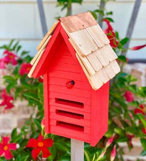 Ladybug House with Mounting Pole