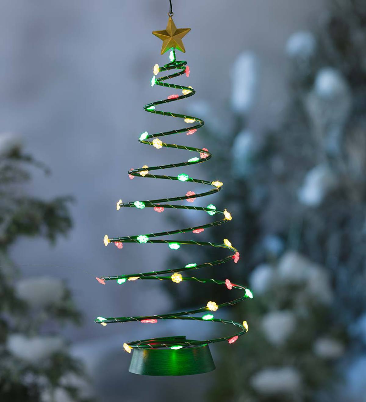 Solar Lighted Christmas Tree Hanging Decoration