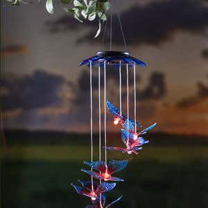 Color Changing Solar Mobile with Butterflies