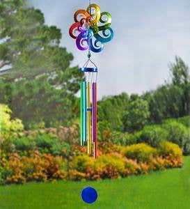 Large Hanging Solar Spinner Wind Chime