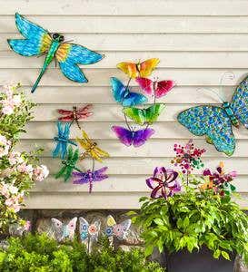 Iridescent Metal Butterfly Wall Art