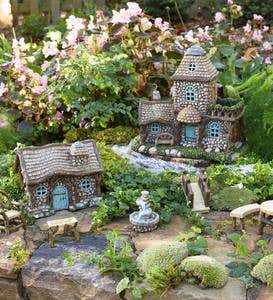 Miniature Garden Lighted Stone Fairy House