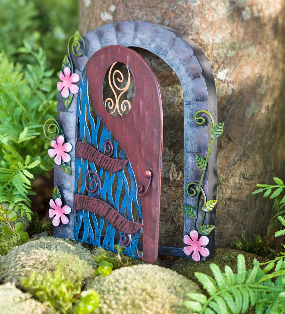 Miniature Fairy Garden Flower Swirl Door