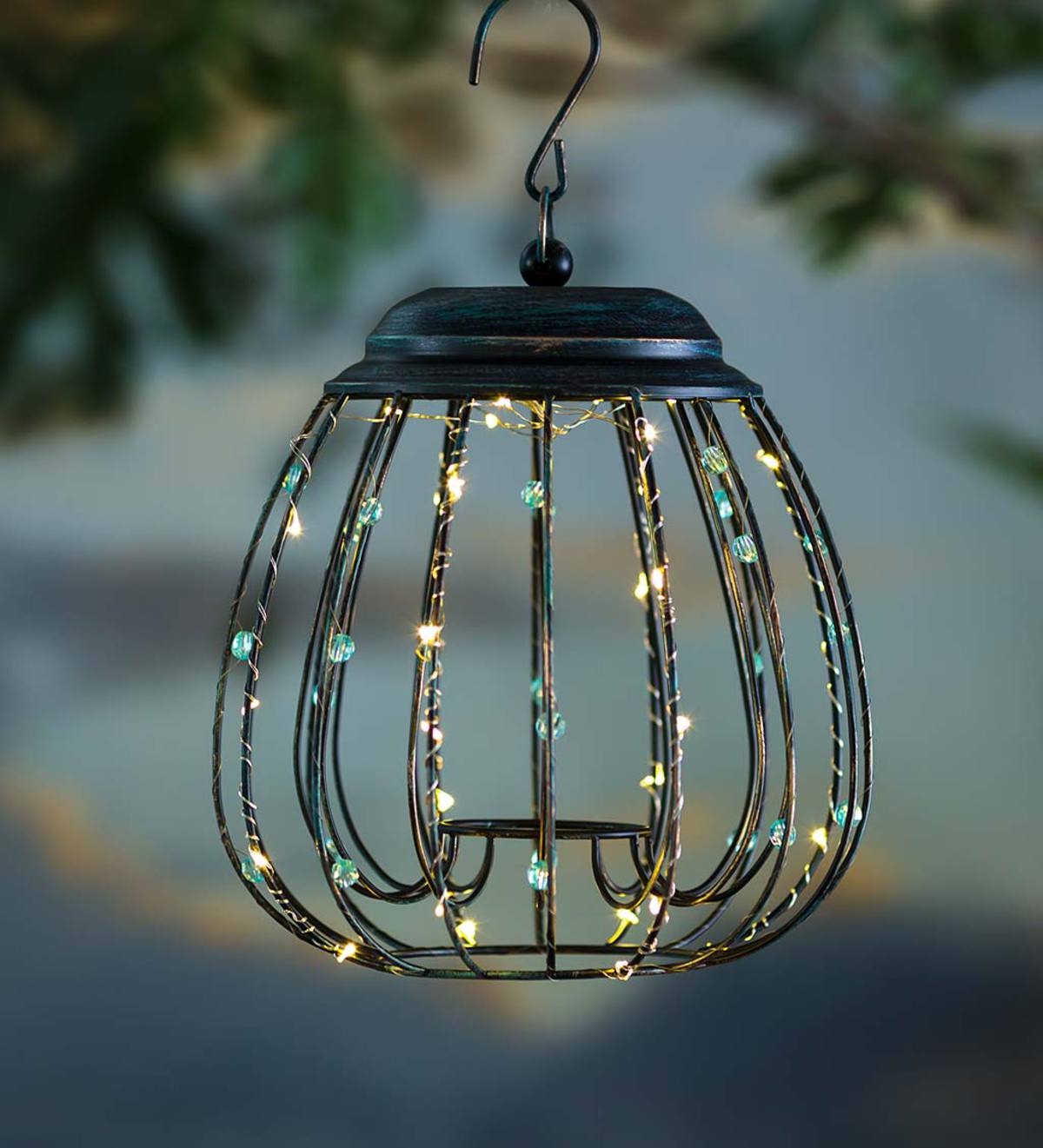 Solar Globe Lantern with Jewels