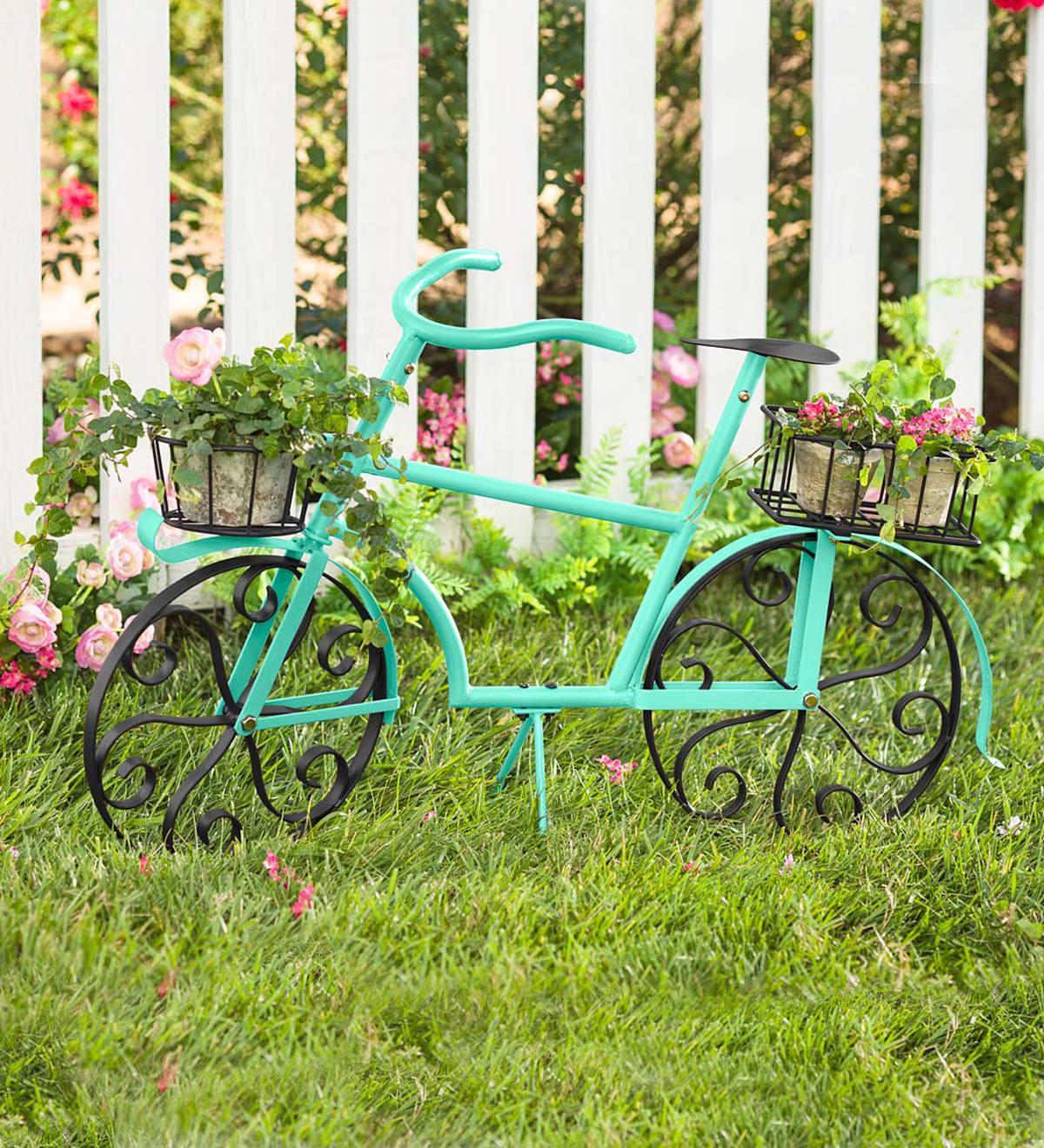 Metal Bicycle Planter